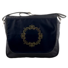 Monogram Vector Logo Round Messenger Bags by Nexatart