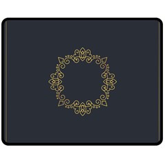 Monogram Vector Logo Round Double Sided Fleece Blanket (medium)  by Nexatart