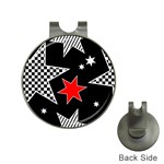 Stars Seamless Pattern Background Hat Clips with Golf Markers Front