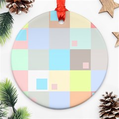 Pastel Diamonds Background Ornament (round) by Nexatart