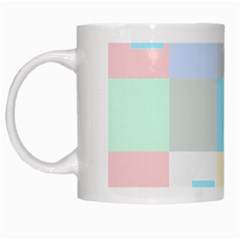 Pastel Diamonds Background White Mugs by Nexatart