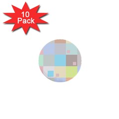 Pastel Diamonds Background 1  Mini Buttons (10 Pack)  by Nexatart