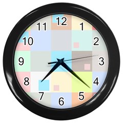 Pastel Diamonds Background Wall Clocks (black) by Nexatart