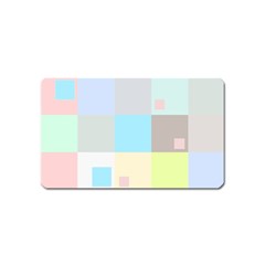 Pastel Diamonds Background Magnet (name Card) by Nexatart