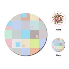 Pastel Diamonds Background Playing Cards (round)  by Nexatart