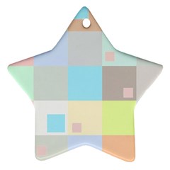 Pastel Diamonds Background Star Ornament (two Sides) by Nexatart