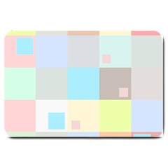 Pastel Diamonds Background Large Doormat  by Nexatart