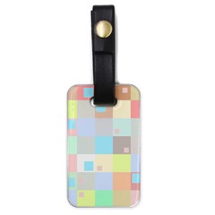 Pastel Diamonds Background Luggage Tags (one Side)  by Nexatart