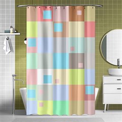 Pastel Diamonds Background Shower Curtain 48  X 72  (small)  by Nexatart