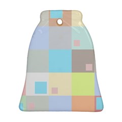 Pastel Diamonds Background Bell Ornament (two Sides) by Nexatart