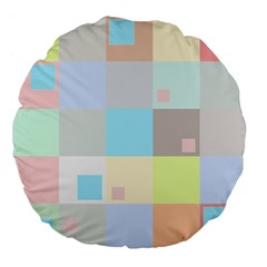 Pastel Diamonds Background Large 18  Premium Flano Round Cushions by Nexatart