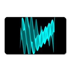 Wave Pattern Vector Design Magnet (rectangular) by Nexatart