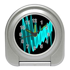 Wave Pattern Vector Design Travel Alarm Clocks by Nexatart