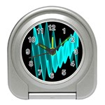 Wave Pattern Vector Design Travel Alarm Clocks Front