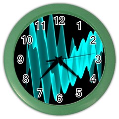 Wave Pattern Vector Design Color Wall Clocks