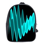 Wave Pattern Vector Design School Bags(Large)  Front