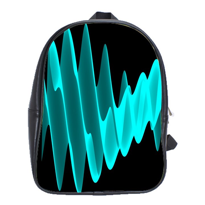 Wave Pattern Vector Design School Bags(Large) 