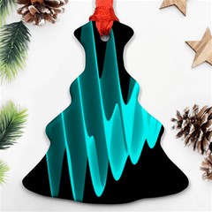 Wave Pattern Vector Design Christmas Tree Ornament (Two Sides)