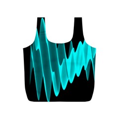 Wave Pattern Vector Design Full Print Recycle Bags (S) 