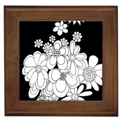 Mandala Calming Coloring Page Framed Tiles by Nexatart