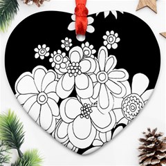 Mandala Calming Coloring Page Ornament (heart) by Nexatart