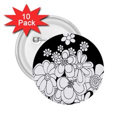 Mandala Calming Coloring Page 2 25  Buttons (10 Pack)  by Nexatart