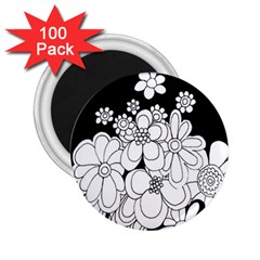 Mandala Calming Coloring Page 2 25  Magnets (100 Pack)  by Nexatart