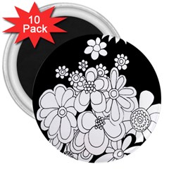 Mandala Calming Coloring Page 3  Magnets (10 Pack)  by Nexatart