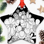 Mandala Calming Coloring Page Star Ornament (Two Sides) Back