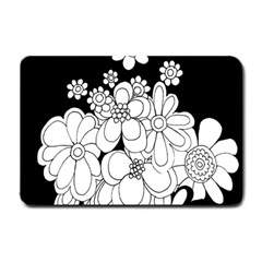 Mandala Calming Coloring Page Small Doormat  by Nexatart