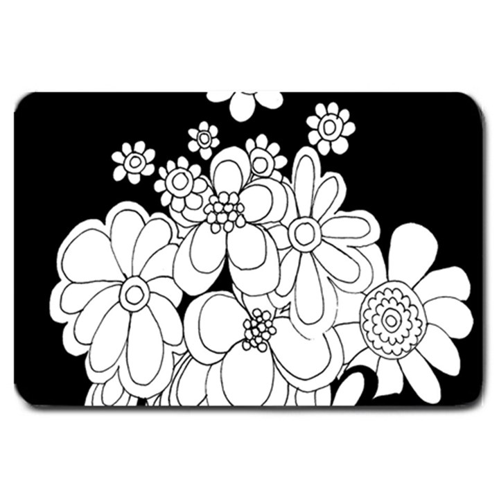 Mandala Calming Coloring Page Large Doormat 