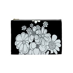 Mandala Calming Coloring Page Cosmetic Bag (medium)  by Nexatart