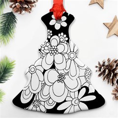 Mandala Calming Coloring Page Ornament (christmas Tree)  by Nexatart