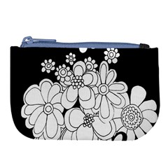 Mandala Calming Coloring Page Large Coin Purse by Nexatart