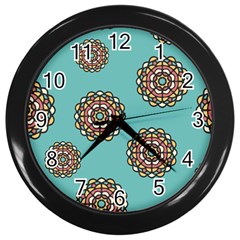 Circle Vector Background Abstract Wall Clocks (black) by Nexatart