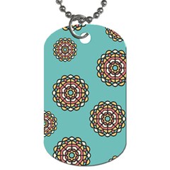 Circle Vector Background Abstract Dog Tag (two Sides) by Nexatart