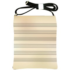 Notenblatt Paper Music Old Yellow Shoulder Sling Bags by Nexatart