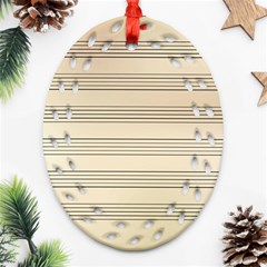 Notenblatt Paper Music Old Yellow Ornament (oval Filigree) by Nexatart