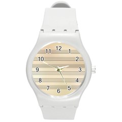 Notenblatt Paper Music Old Yellow Round Plastic Sport Watch (m) by Nexatart