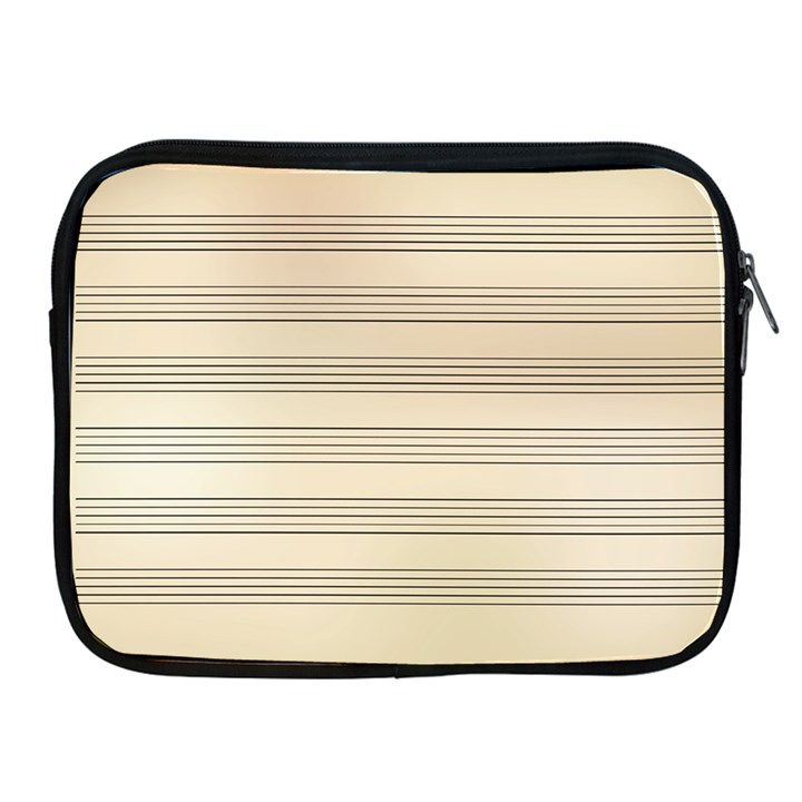 Notenblatt Paper Music Old Yellow Apple iPad 2/3/4 Zipper Cases