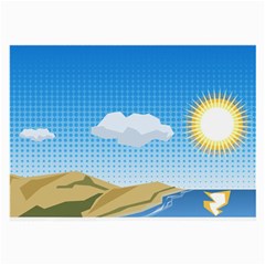 Grid Sky Course Texture Sun Large Glasses Cloth by Nexatart