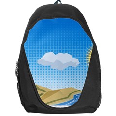 Grid Sky Course Texture Sun Backpack Bag by Nexatart