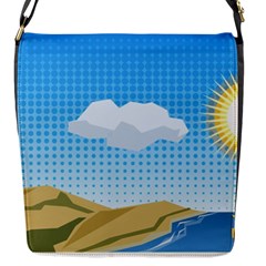 Grid Sky Course Texture Sun Flap Messenger Bag (s) by Nexatart