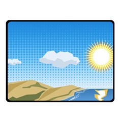 Grid Sky Course Texture Sun Double Sided Fleece Blanket (small)  by Nexatart