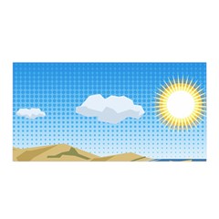 Grid Sky Course Texture Sun Satin Wrap by Nexatart