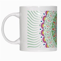 Flower Abstract Floral White Mugs by Nexatart