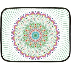 Flower Abstract Floral Fleece Blanket (mini) by Nexatart