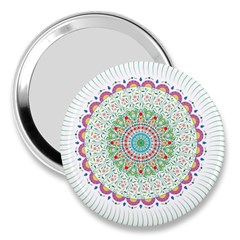 Flower Abstract Floral 3  Handbag Mirrors by Nexatart