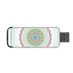 Flower Abstract Floral Portable Usb Flash (two Sides) by Nexatart