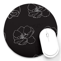 Rose Wild Seamless Pattern Flower Round Mousepads by Nexatart